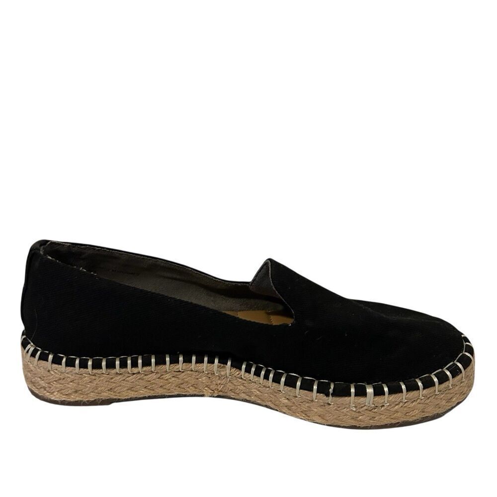 Joie Cara Espadrille Slip On Shoes Black Womens 8 Coastal Cruise Travel Boho
